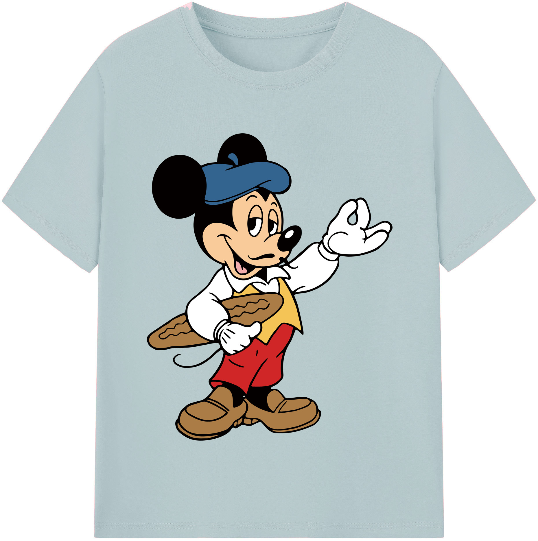 （画像用） ミッキーマウス Mickey Mouse 綿100％半袖Tシャツ（フロントプリント）
